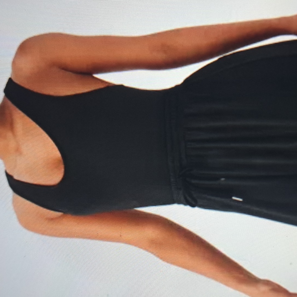 Large. U Neck Backless Racerback Drawstring Jumps… - image 3